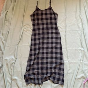Plaid midi dress
